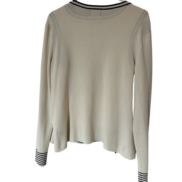 George Stretch Cream/Black Striped Two Piece Tank/Cardigan- M - Picture 2 of 8